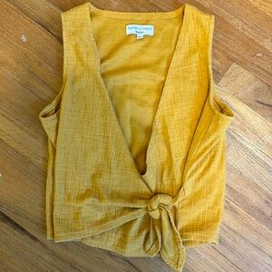 Madewell Surplice Yellow Top
